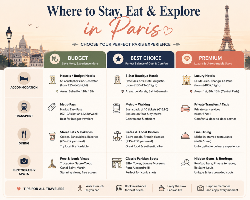 Solo Travel Paris Options at a Glance 